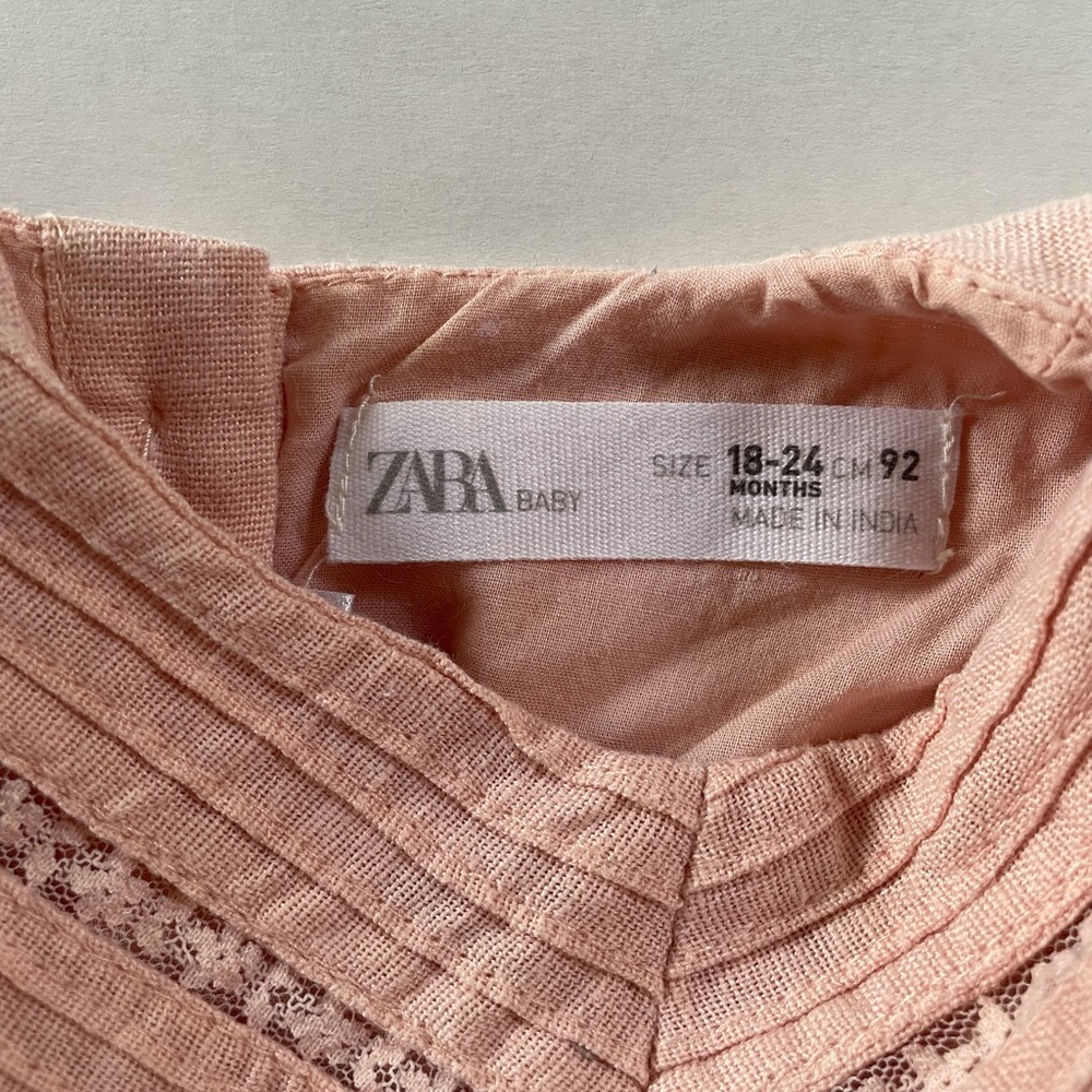 GUC Zara Linen & Lace Dress - Picture 3 of 4